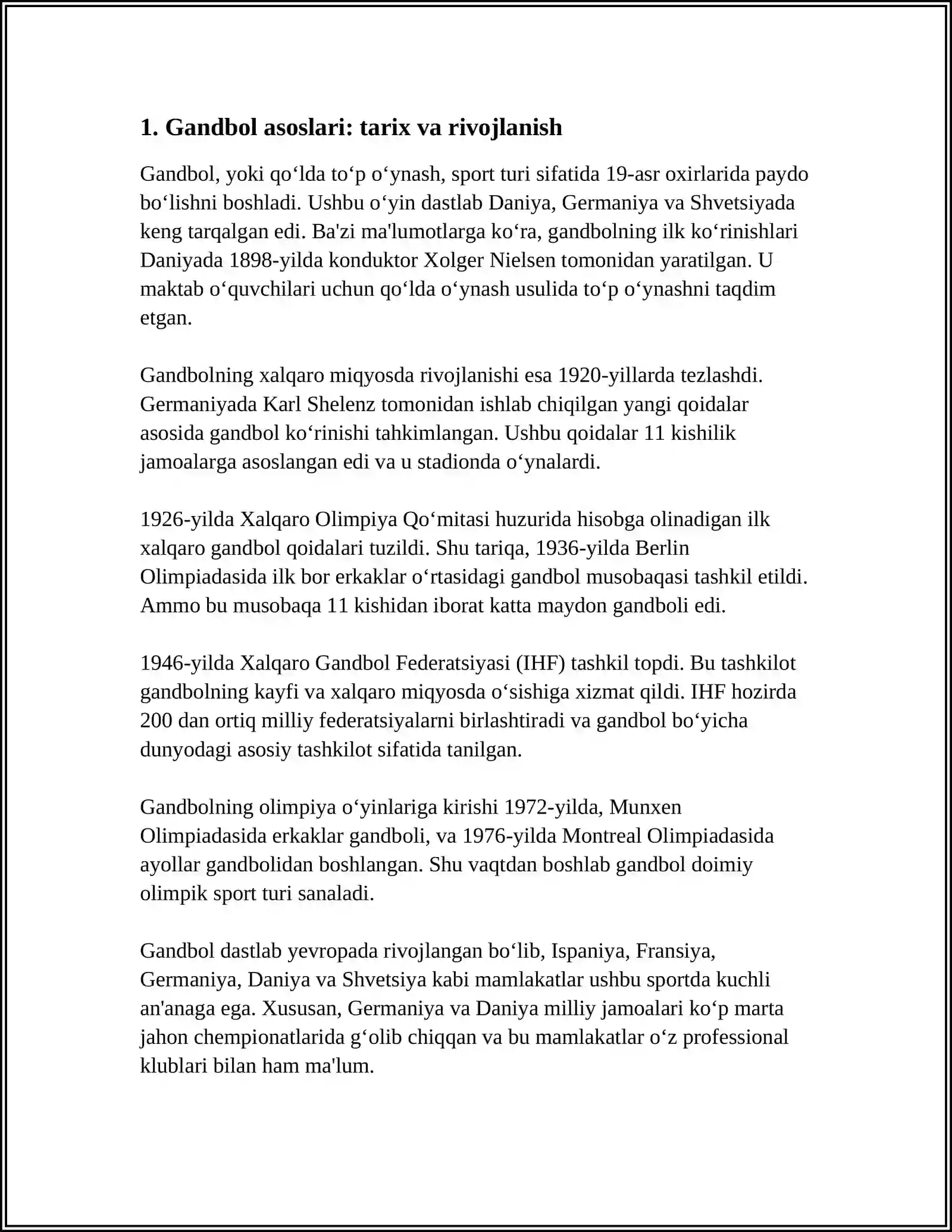 GANDBOL SPORT TURINING TEXNIKASI VA TAKTIKASI 3