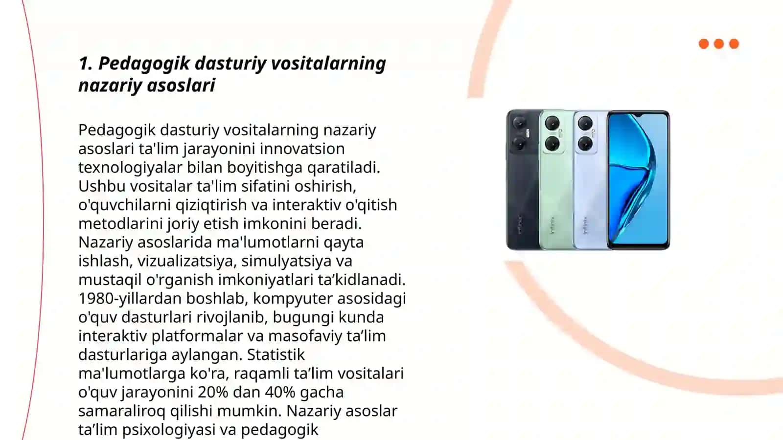 Pedagogik dasturiy vositalar (Autoplay media studio,Course Lab,ispiring suite, hot patotoes va boshqalar yordamida multimediali oʻquv kurslarini yaratish 3