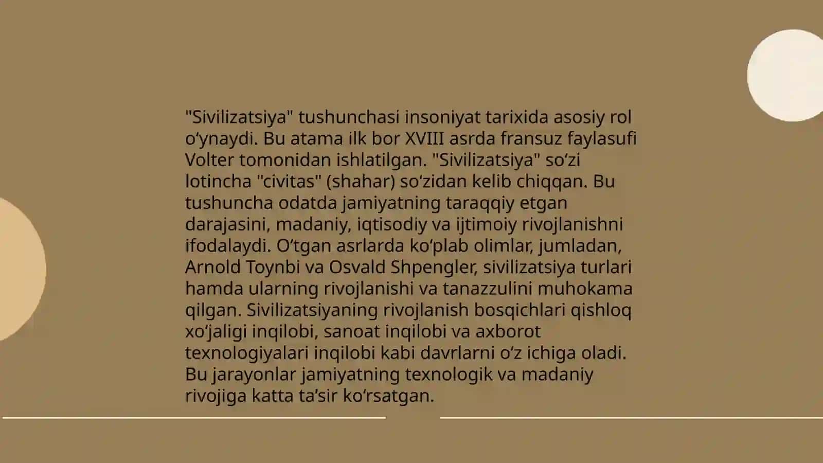 Oks sivilizatsiyasi fanidan taqdimoti 3