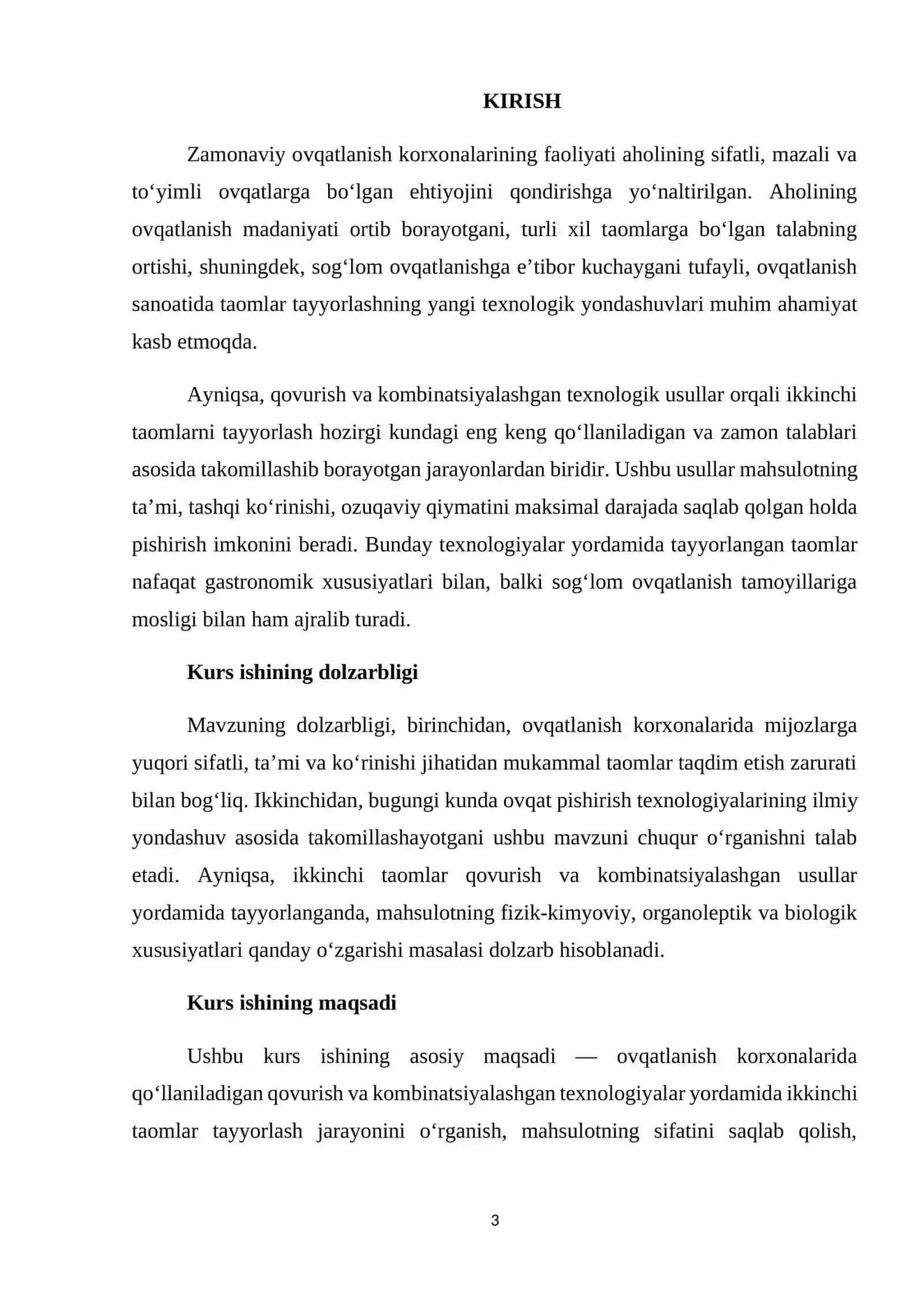 Ovqatlanish korxonalarida xomashiyo va maxsulotlarga qovurish va kambinatsyalashgan usul orqali tayorlanadigan ikkinchi taomlar texnalogiyasi 3