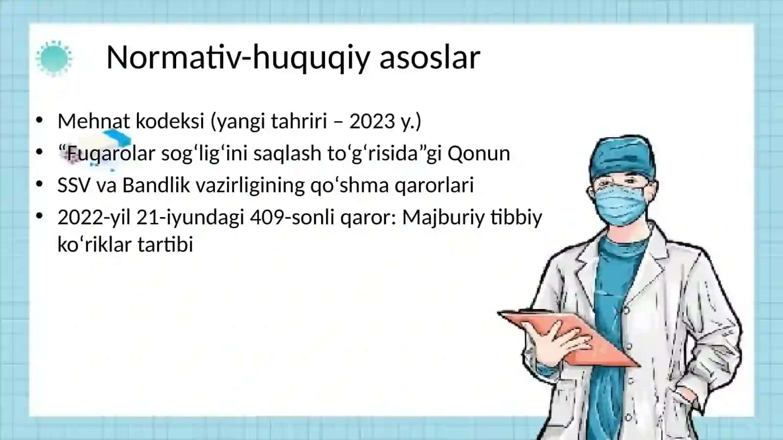 Sanoat korxonalarida ishchilarni tibbiy ko‘rikdan o'tkazish tartibi 3