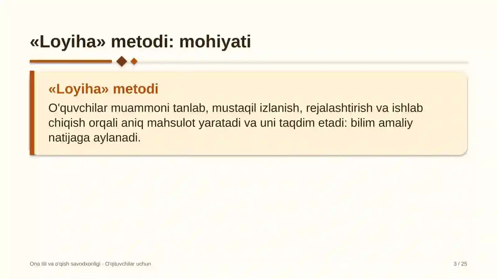 ona tili va o'qish savodxonligi darslarida loyiha metodidan foydalanish 8889 3