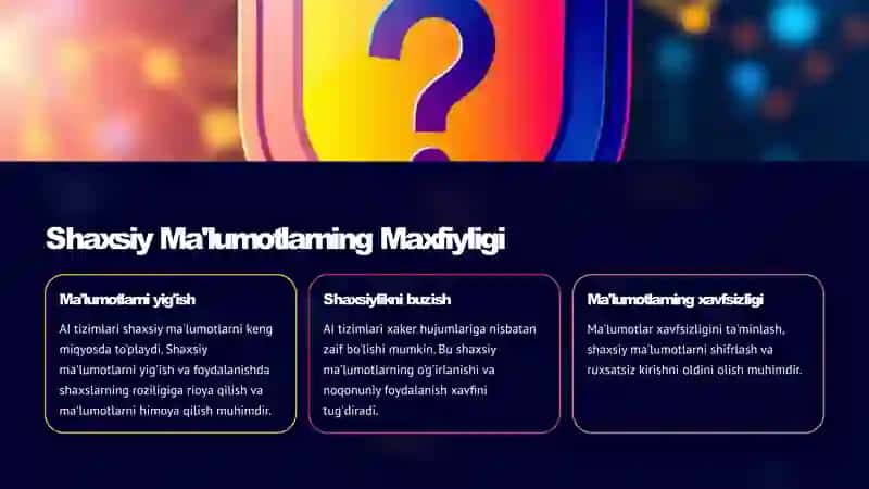 Yapay intellektning rivojlanishi insoniyat uchun ulkan imkoniyatlar ochib beradi, ammo shu bilan bir 3