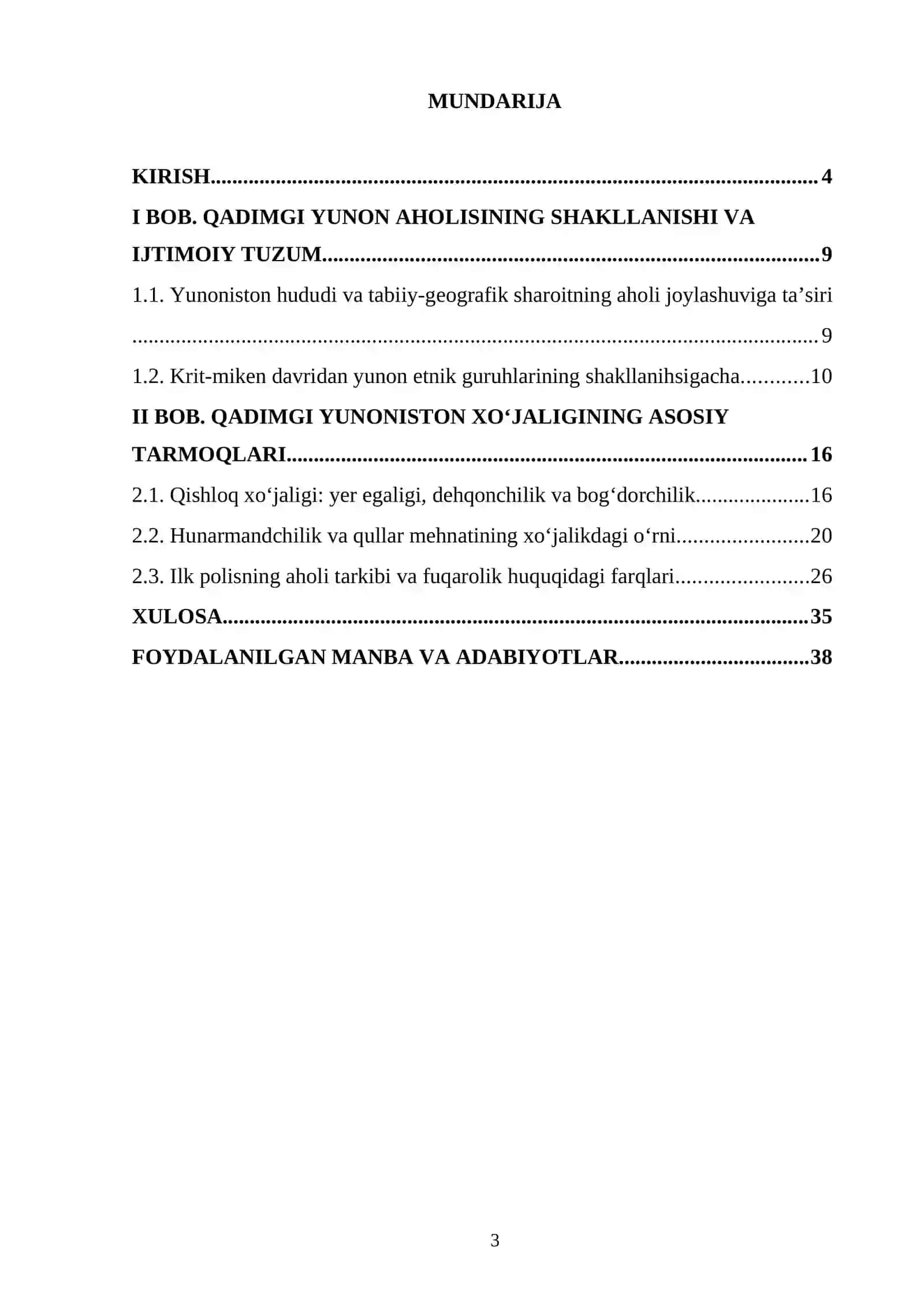 QADIMGI YUNONISTON AHOLISI VA XO'JALIGI 3