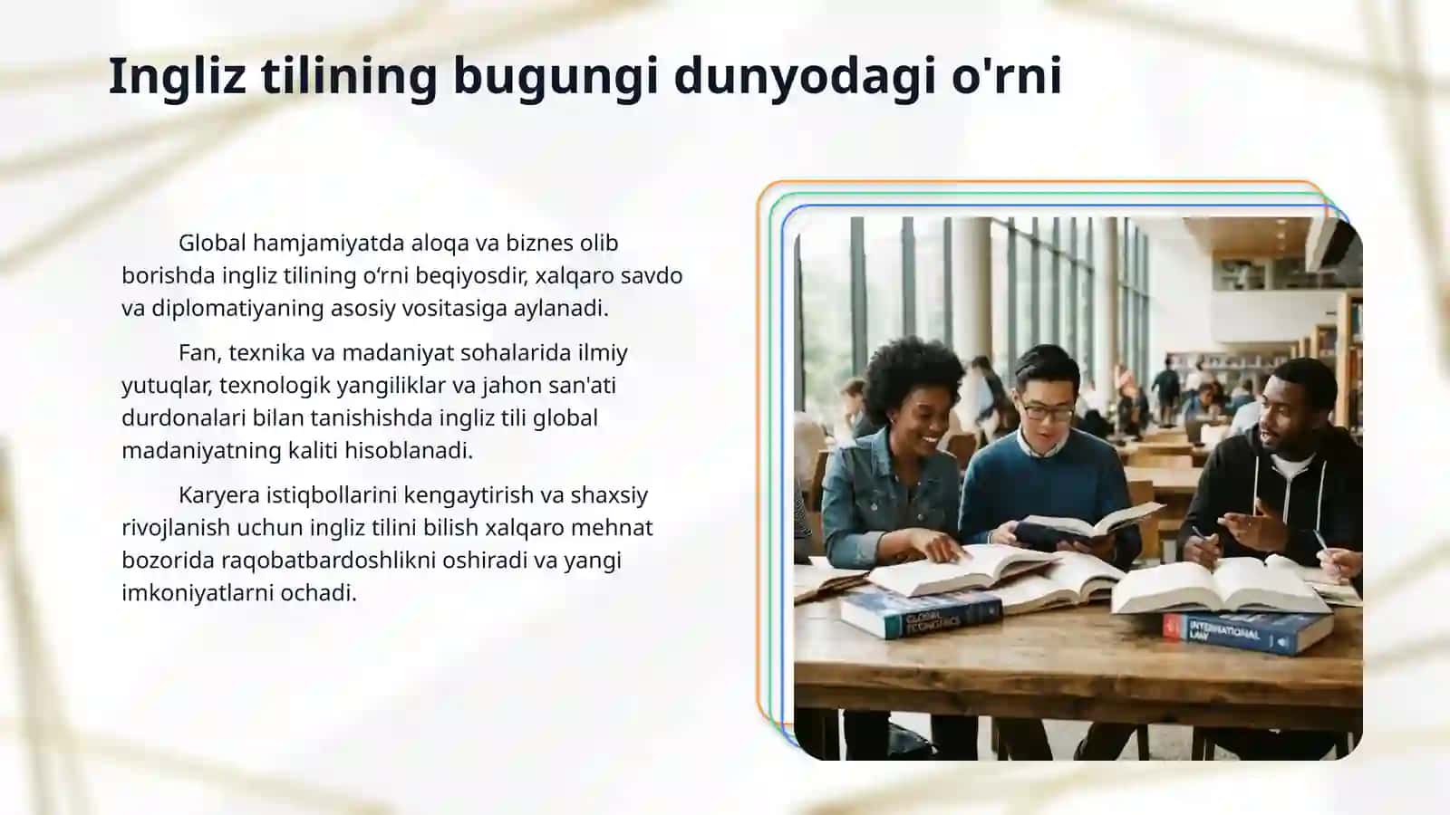 Ingliz tilini o‘rganishda zamonaviy va samarali usullar — taqdimot 3