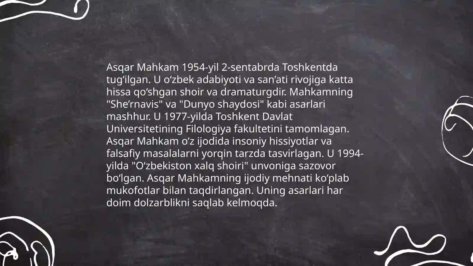 Asqar Mahkamning sheriyatga qòshgan hissasi 3