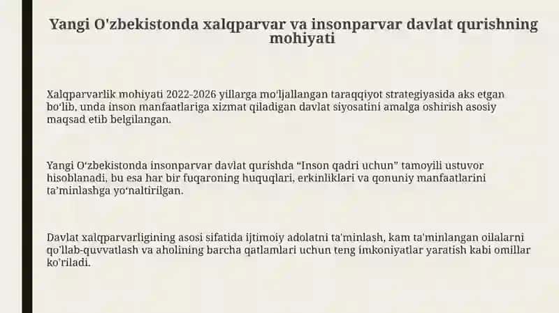 Xalqparvar va Insonparvar Davlat 3