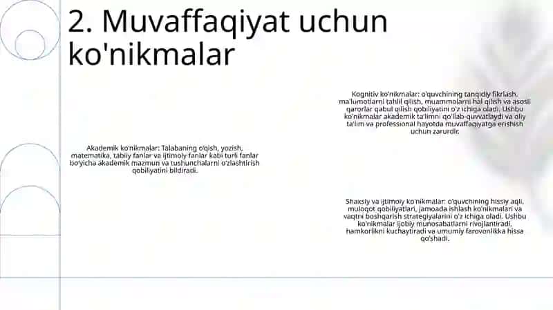 Talabalarning Bilim, Konikma Va Malakalariga Qoyiladigan Talablar 3