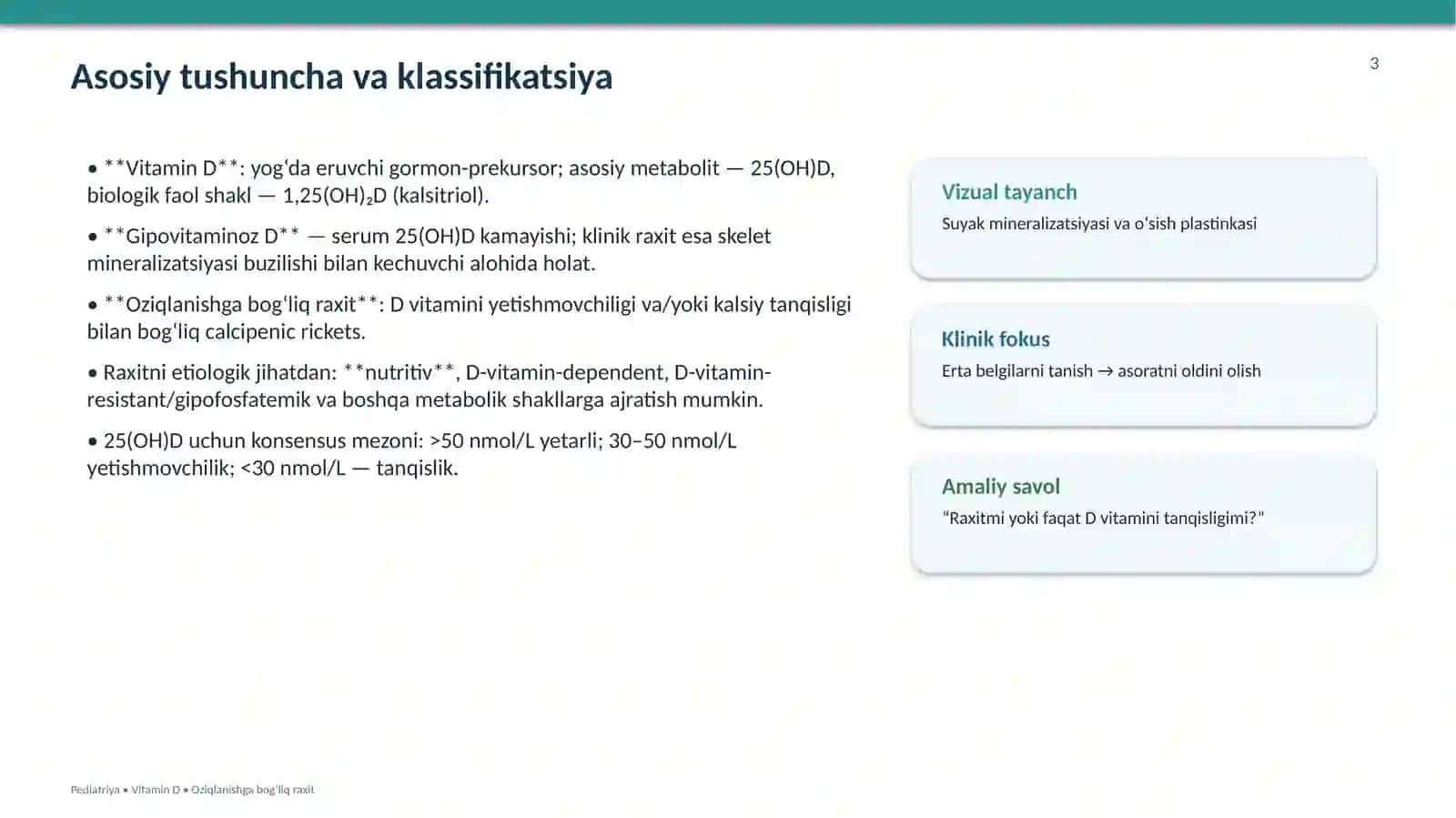 Bolalarda D vitamini tanqisligi Raxit kasalligi 3