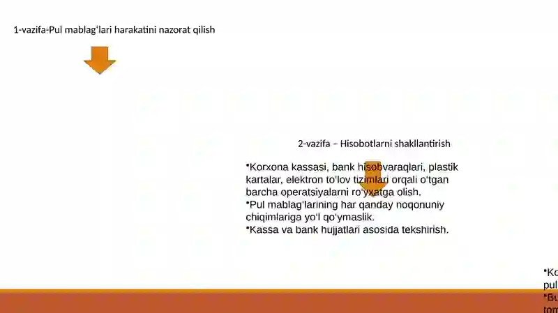 Pul mablag'lari hisobining vazifalari 3