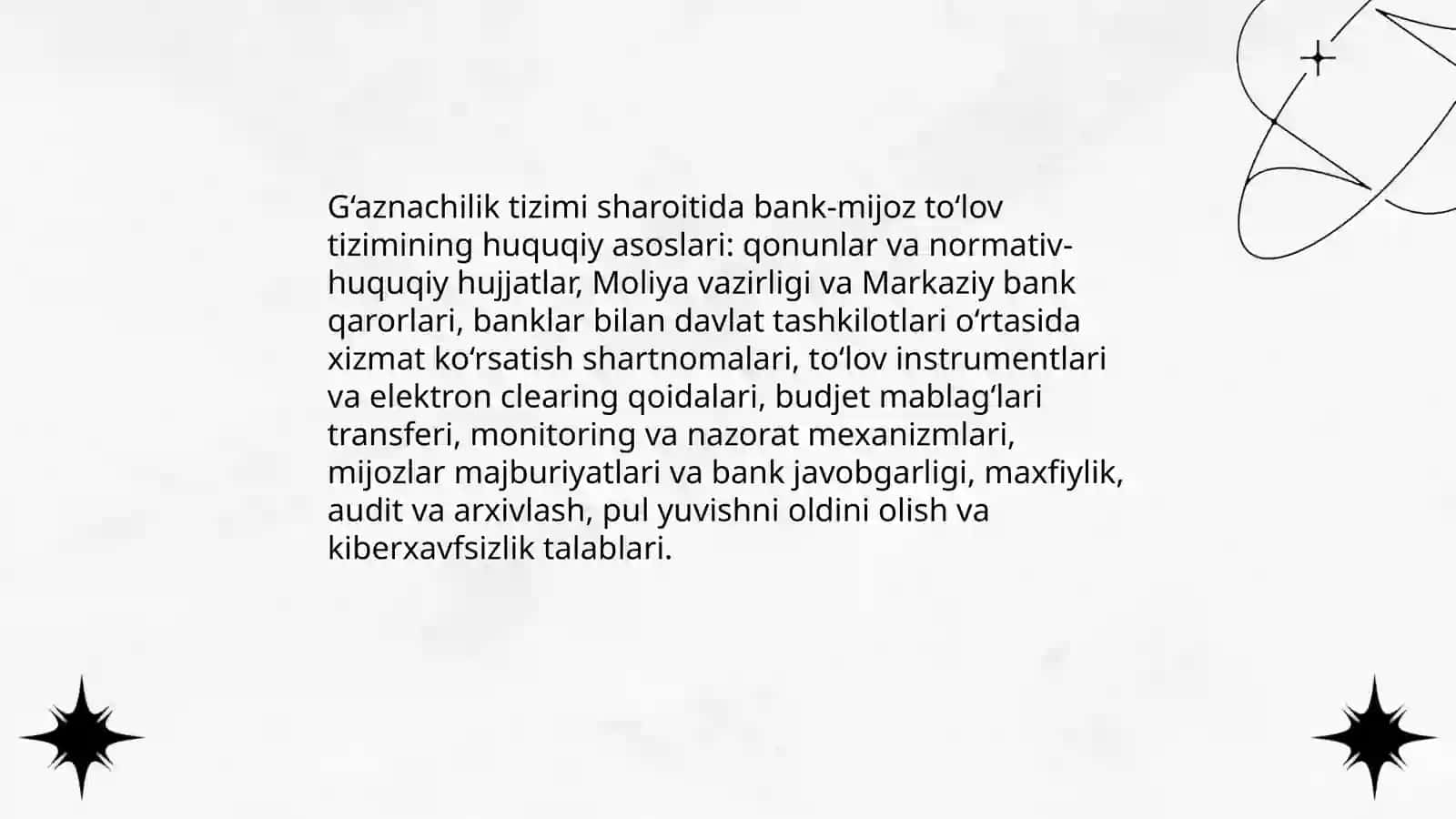 G‘aznachilik Tizimi Sharoiatida Bank-Mijoz To‘lov Tizimi 3