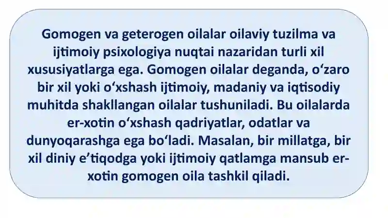 Gomogen va Geterogen Oilalar 3