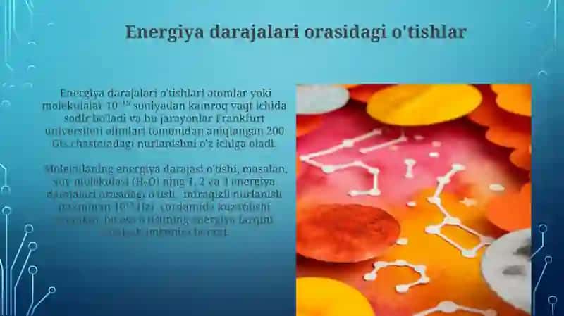 Malekylalararo energetik pogʻonalari va ular orasidagi oʻtishlar 3