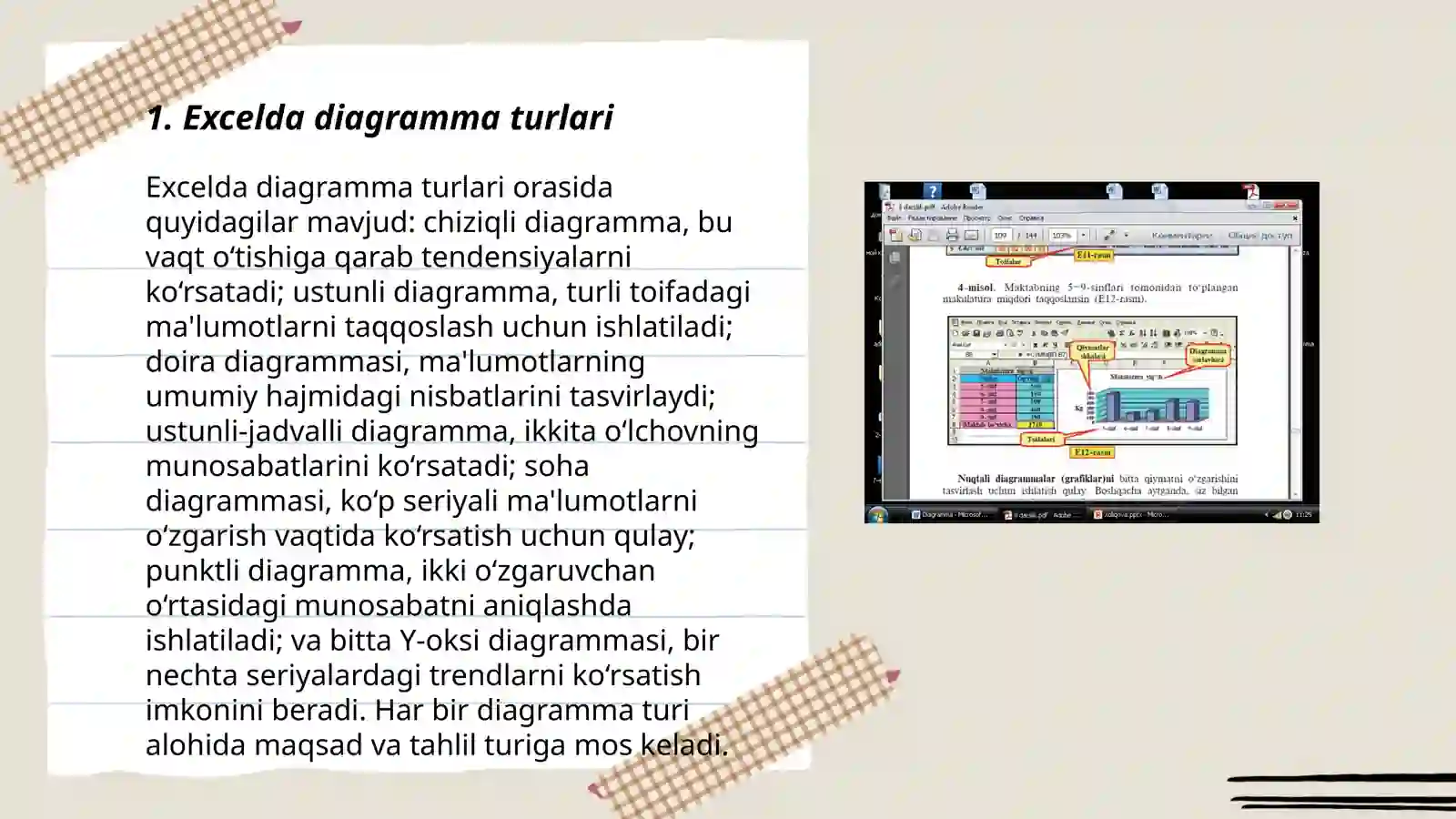Excelda diagrammalar 3