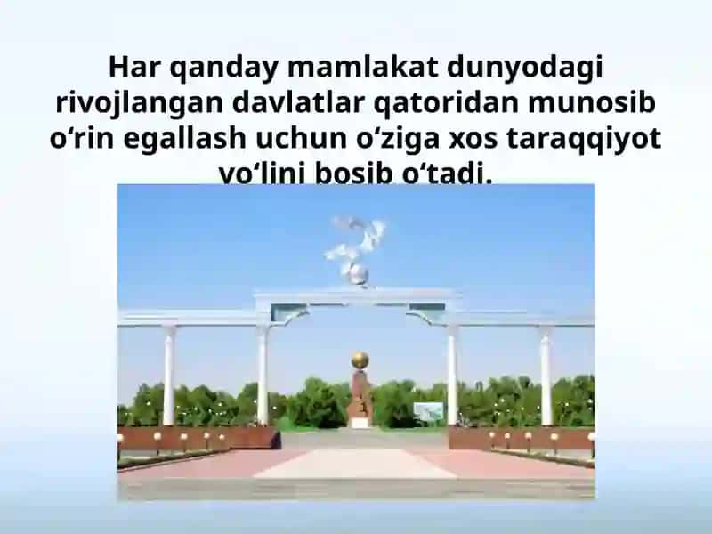 O‘ZBEKISTONNING O‘ZIGA XOS ISTIQLOL VA TARAQQIYOT YO‘LI. 3