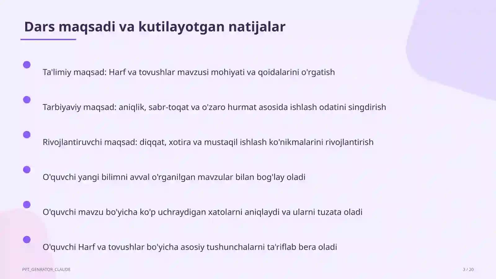 Harf va tovushlar (1-sinf) 3