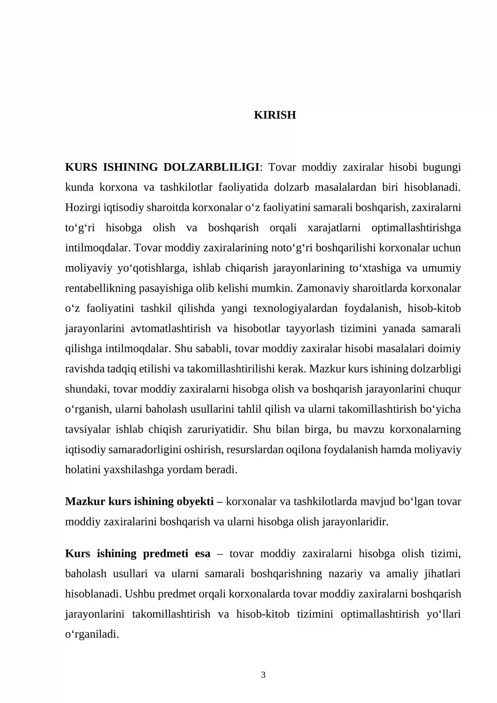 Tovar moddiy zaxiralar hisobi 3