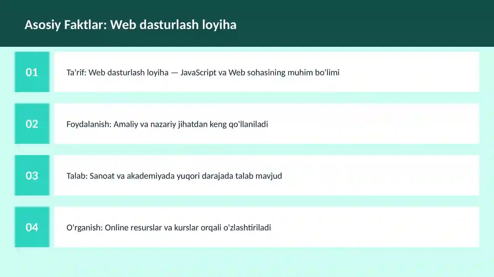 DASTURLASH | JAVASCRIPT VA WEB 3