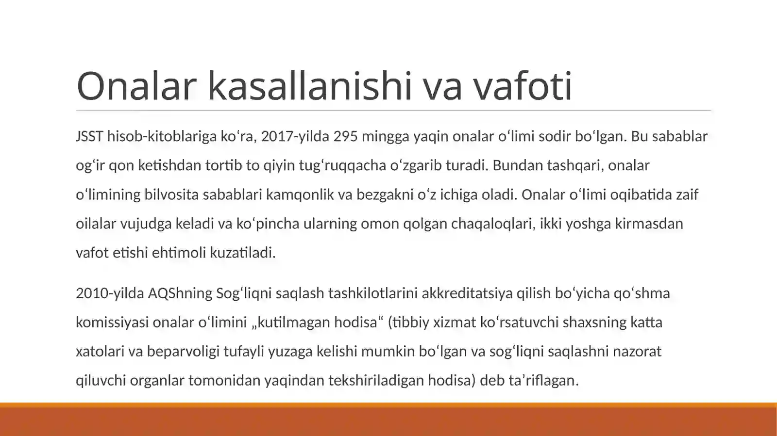 Onalar o'limi 3