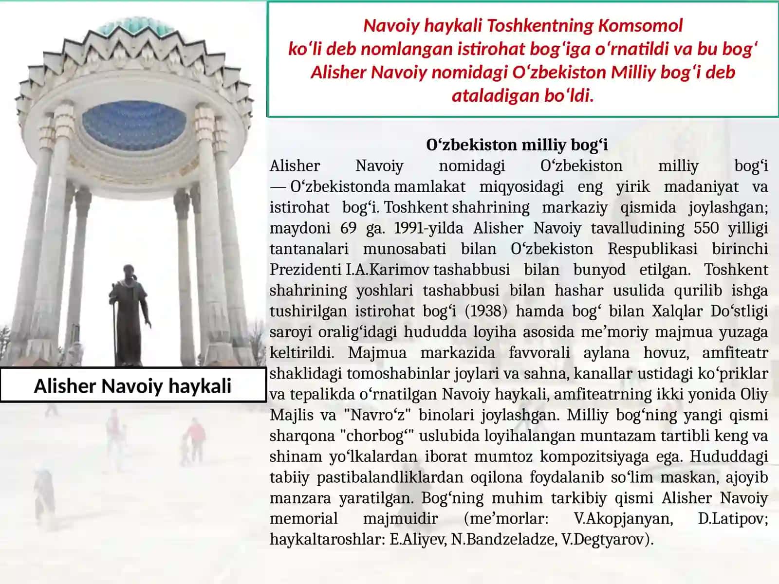 Mustaqillik yillarida O‘zbekistondagi ma’naviy va madaniy taraqqiyot 3