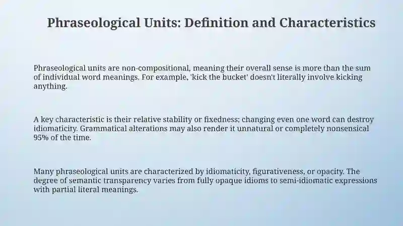 Understanding Phraseological Units 3
