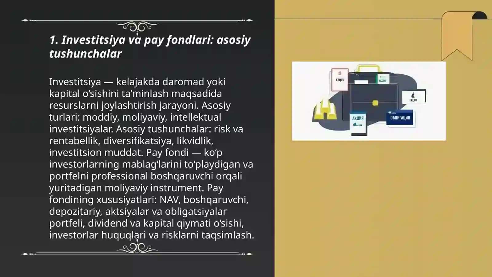 Investitsiya va pay fondlari 3