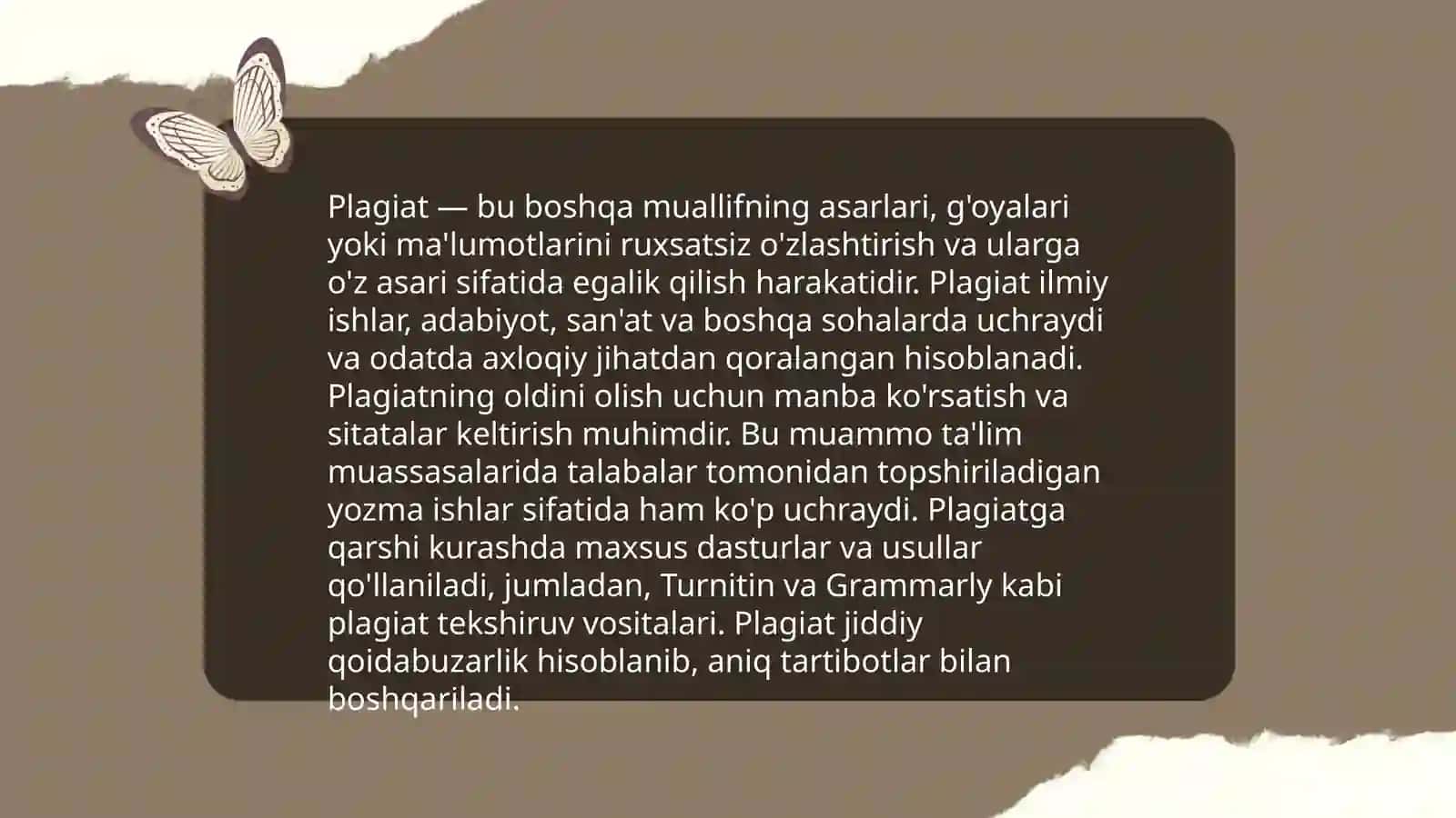 Plagiat ( ko'chirmachilik) va unga yo'l 3