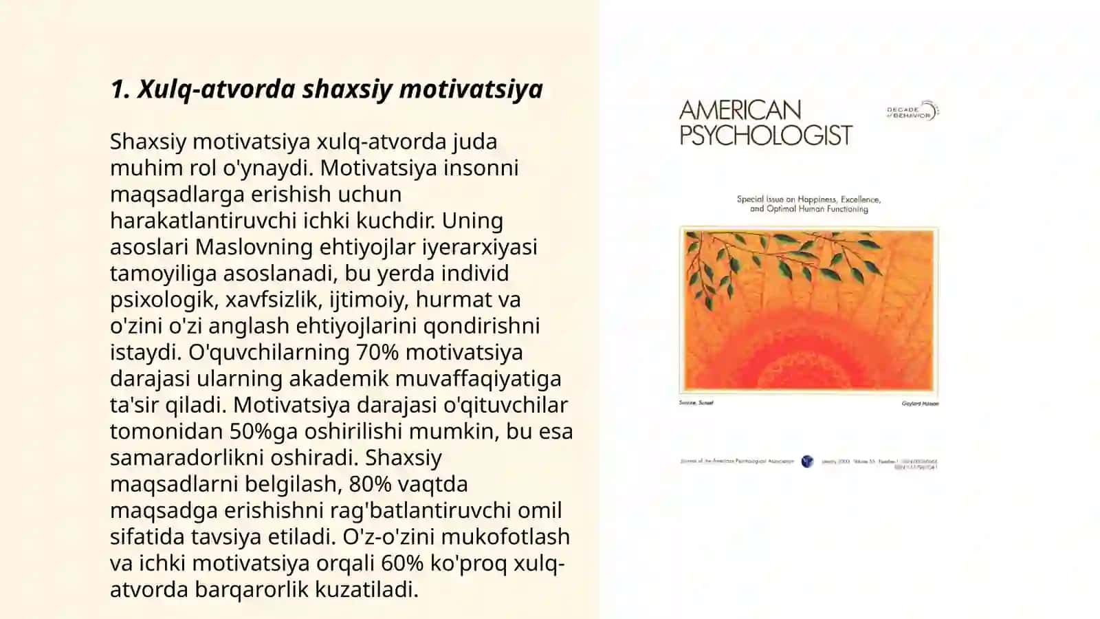 Xulq atvorning psixologik asosi 3