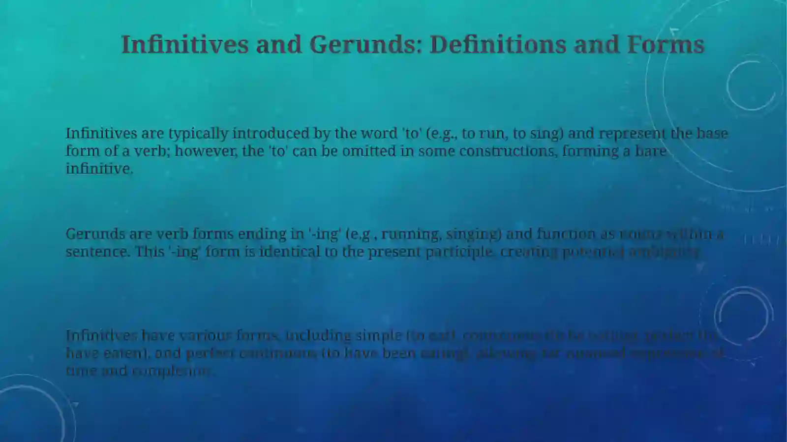 Infinitives and Gerunds: Forms and Functions 3