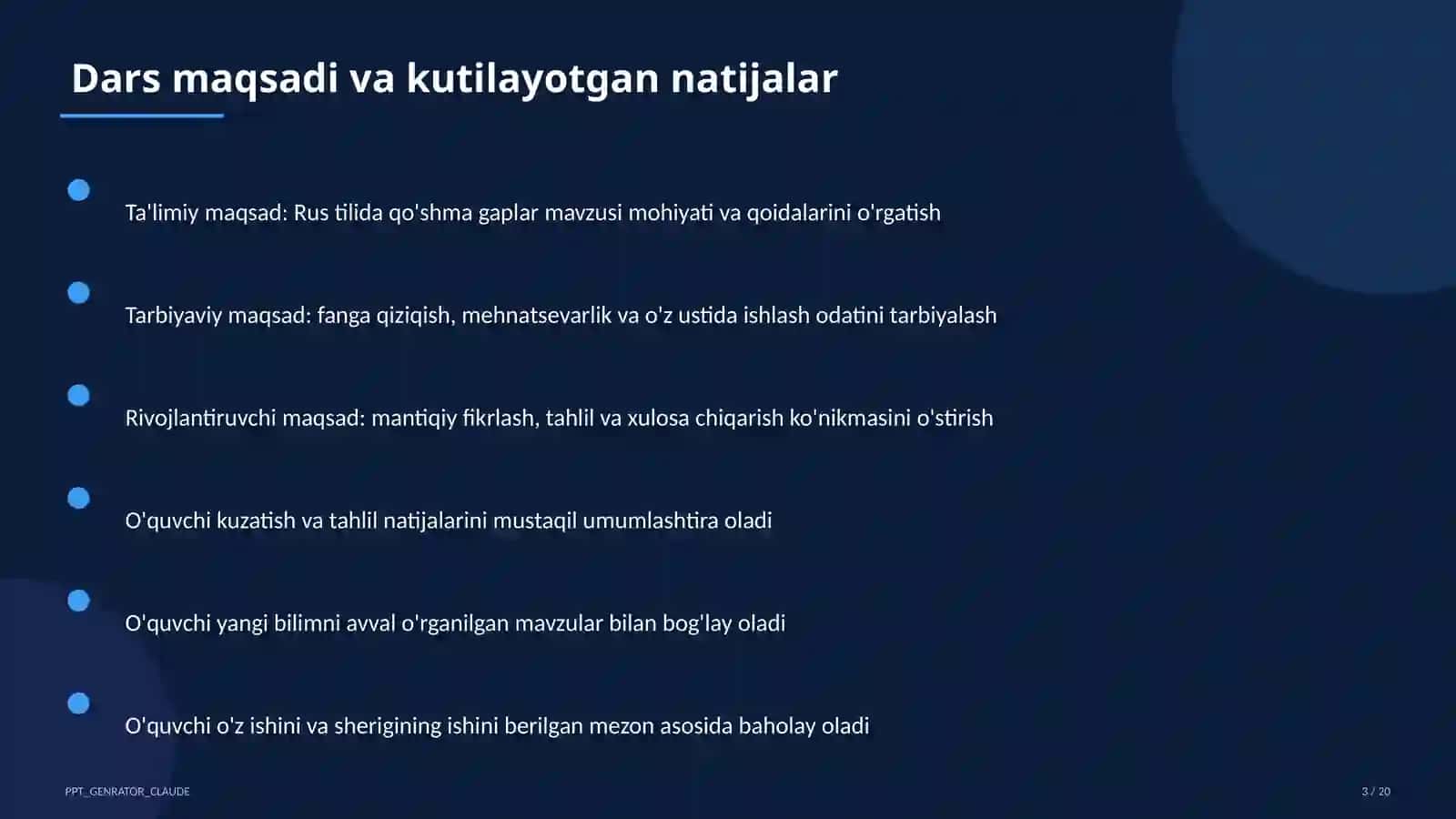 Rus tilida qo'shma gaplar (9-sinf) 3