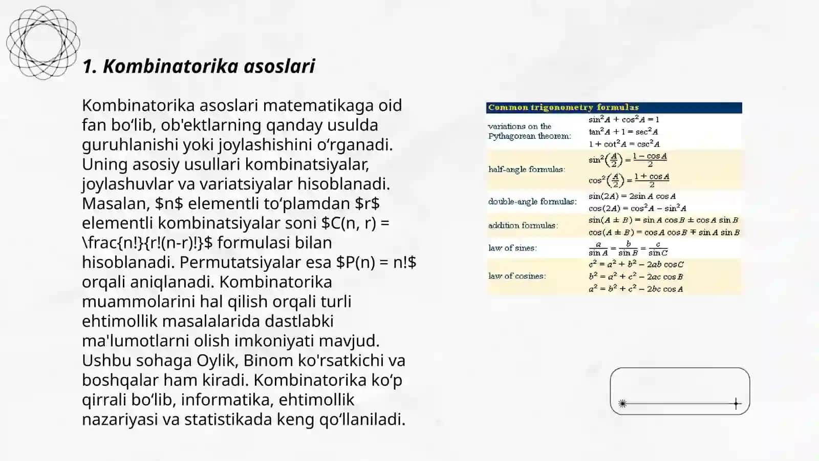 Kombinatorika asoslari 3