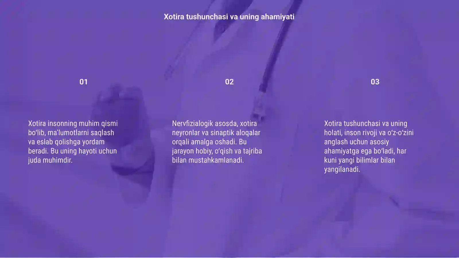 Xotira haqida tushuncha va uning nervfizialogik asosi 3