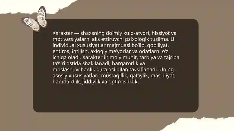 Xarakter 3