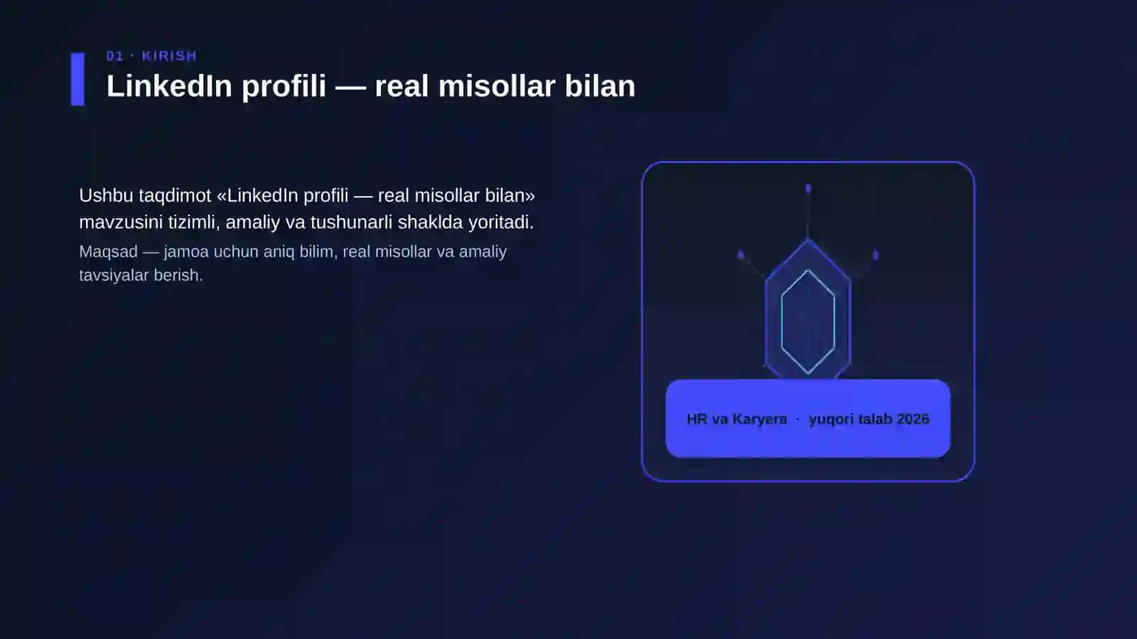 LinkedIn profili — real misollar bilan 3
