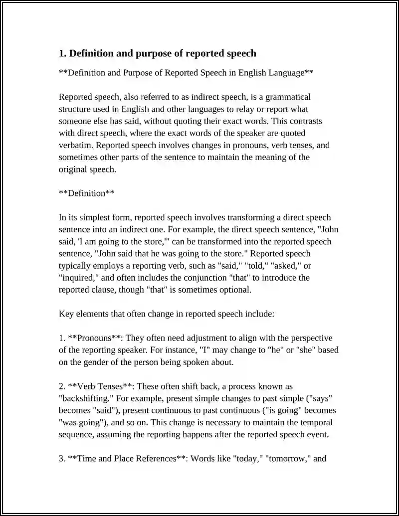 Theme: REPORTED SPEECH 3
