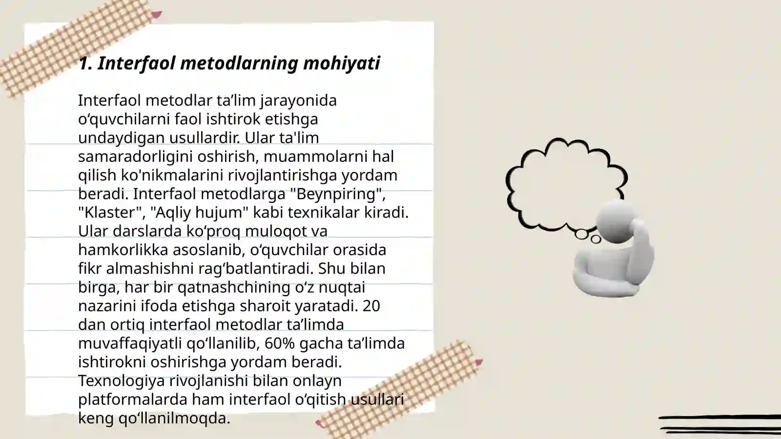 Interfaol Metodlarni Qo'llash 3