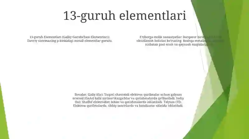 Galliy Guruhchasi Elementlari 3