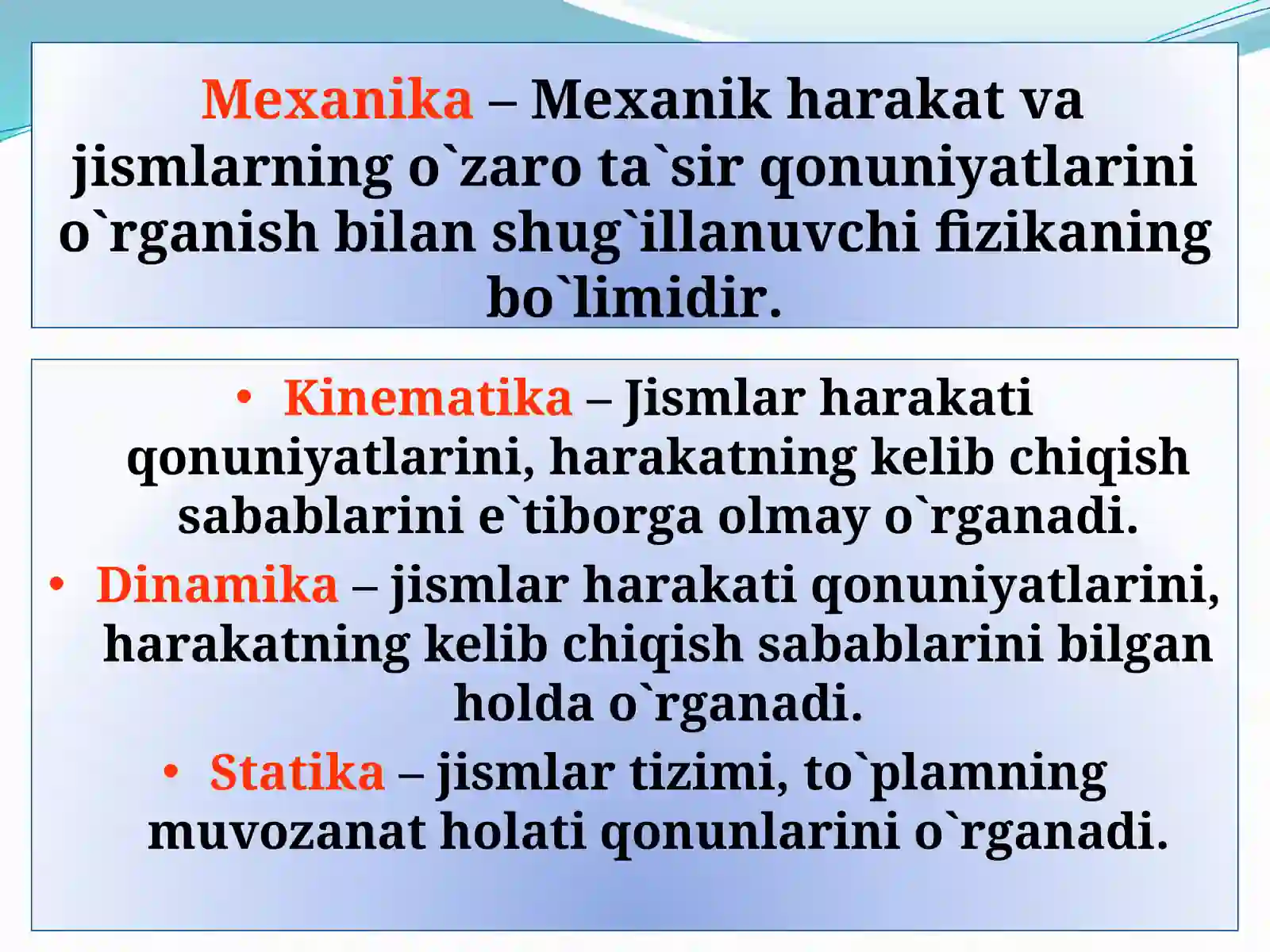 Kinematika asoslari 3