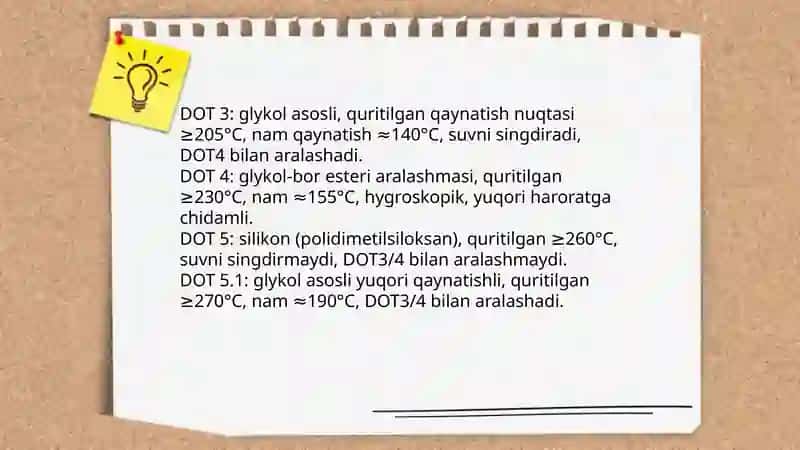 Tormoz suyuqliklari va xossalari 3