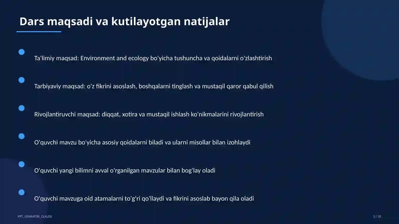 Environment va ekologiya (9-sinf) 3
