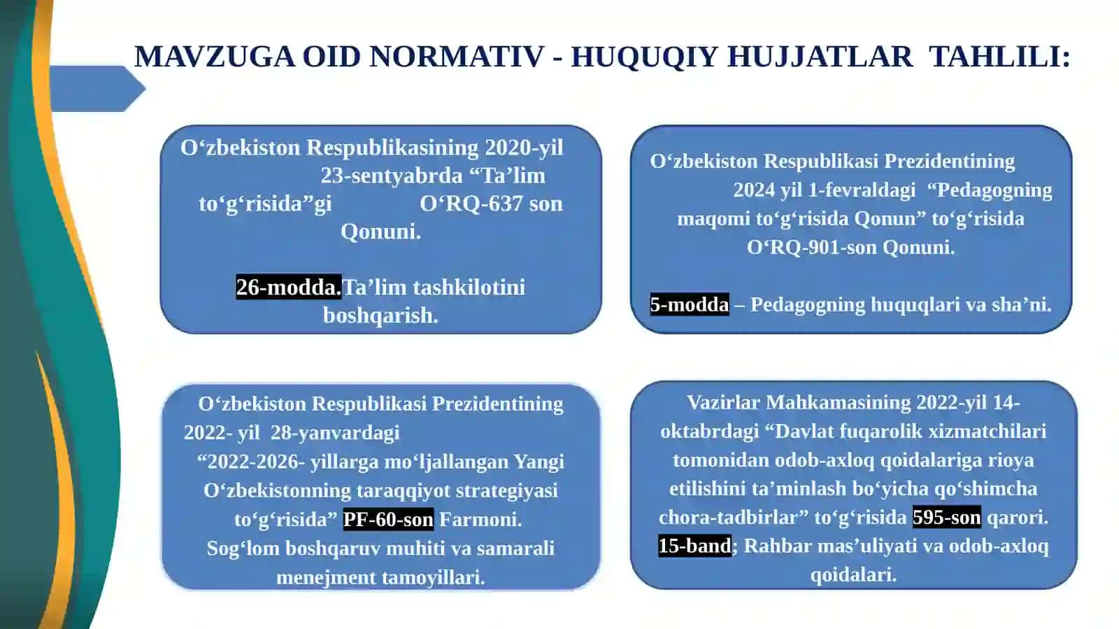 Managerlik kursi tushunchalari 3