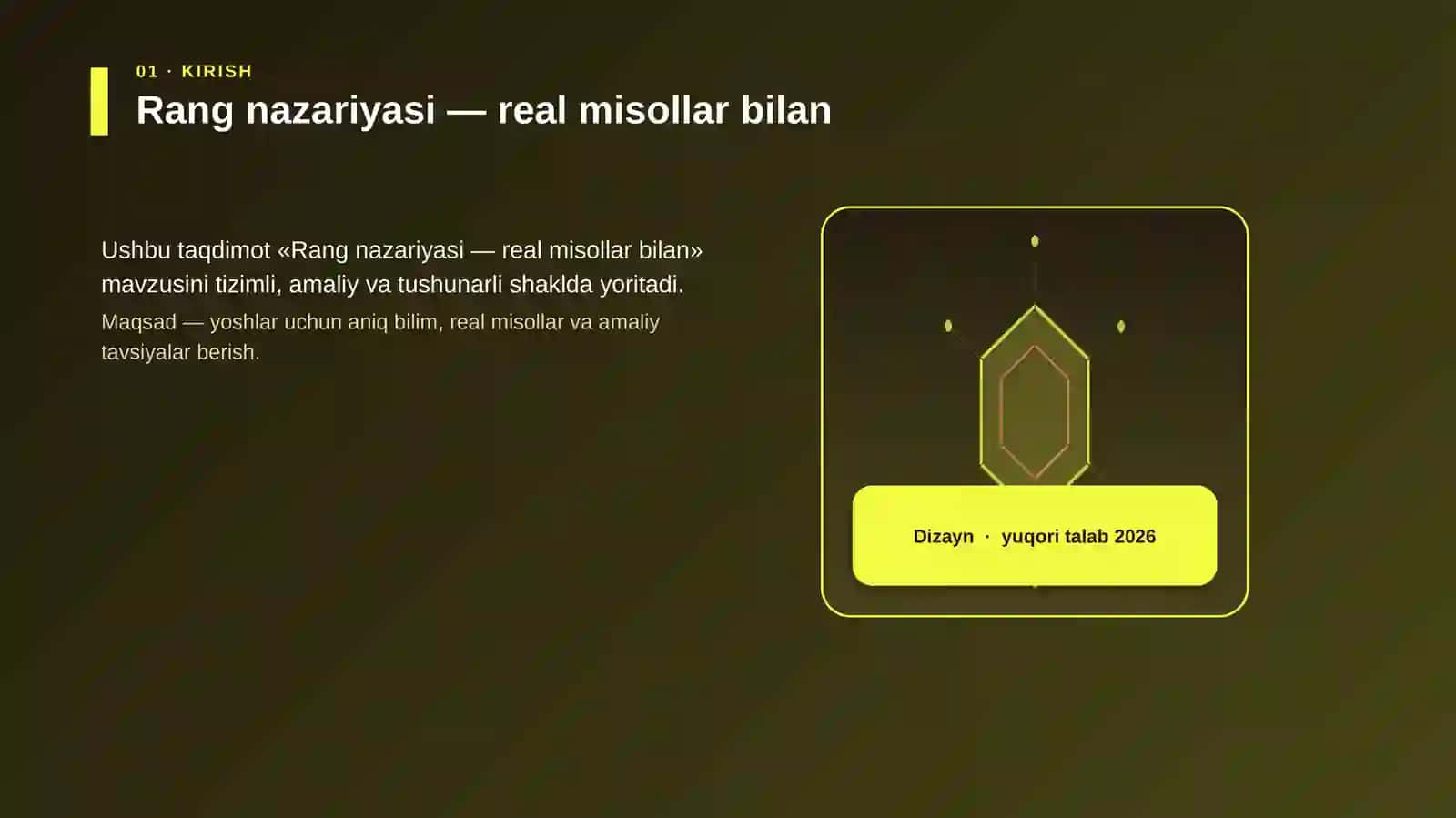 Rang nazariyasi — real misollar bilan 2