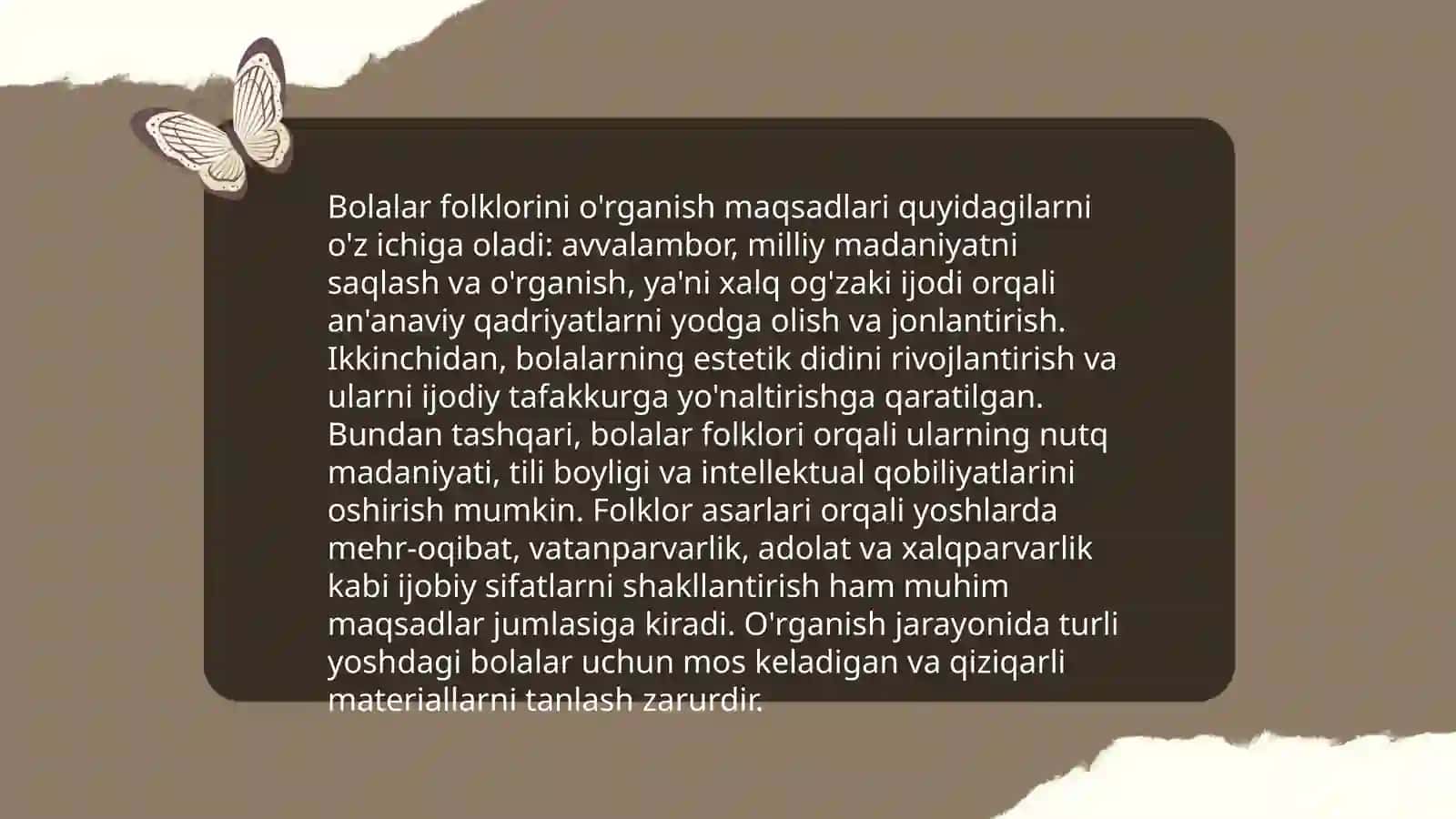 Bolalar folklori fanining maqsad va vazifalari 3