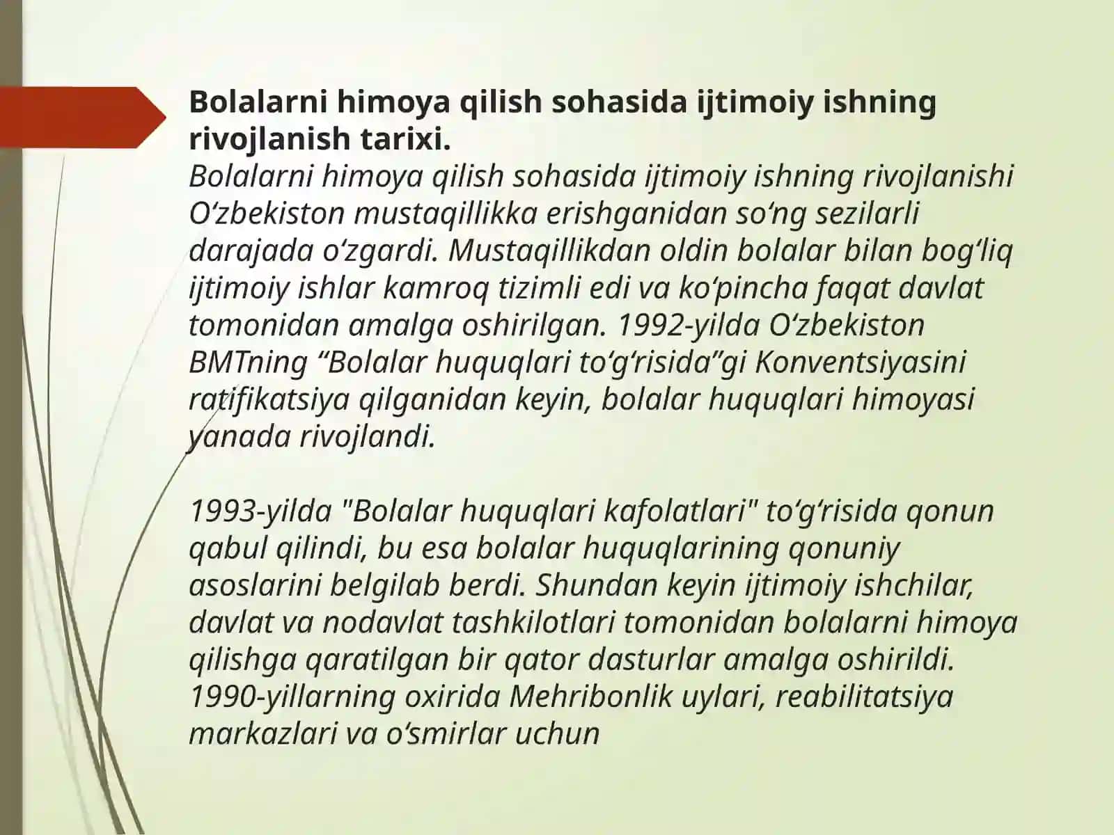 O‘zbekistondabolarnihimoyaqilishsohasidaijtimoiyishrivojlanishtarixi:ijtimoiyxizmatchiningkasbiyaxloqiykodeksiningtuzilishi 3
