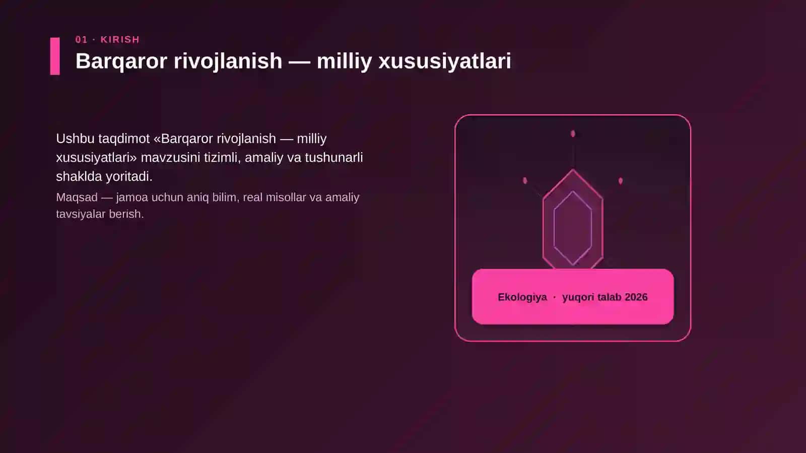 Barqaror rivojlanish — milliy xususiyatlari 3