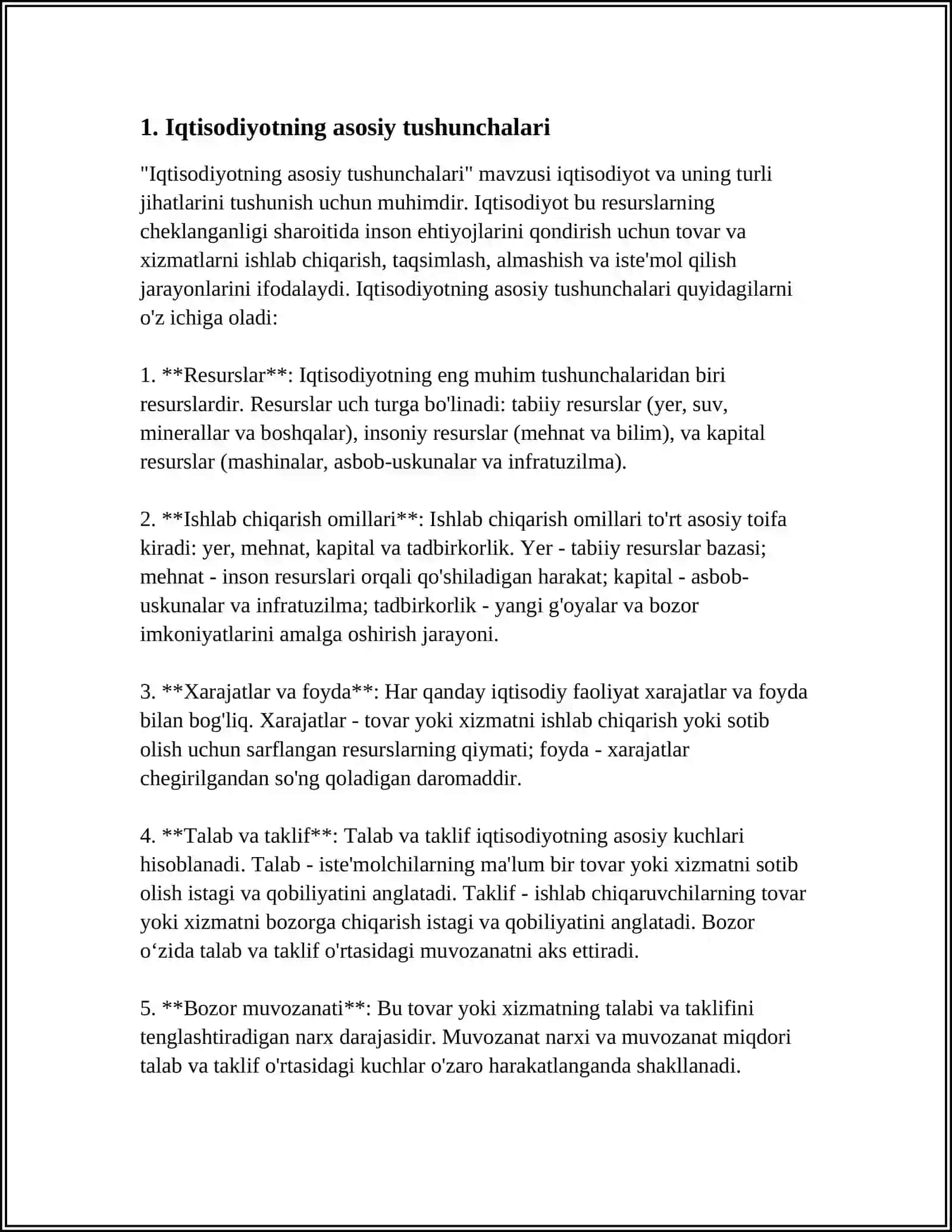 IQTISODIYOT VA UNING BOSH MASALASI 3