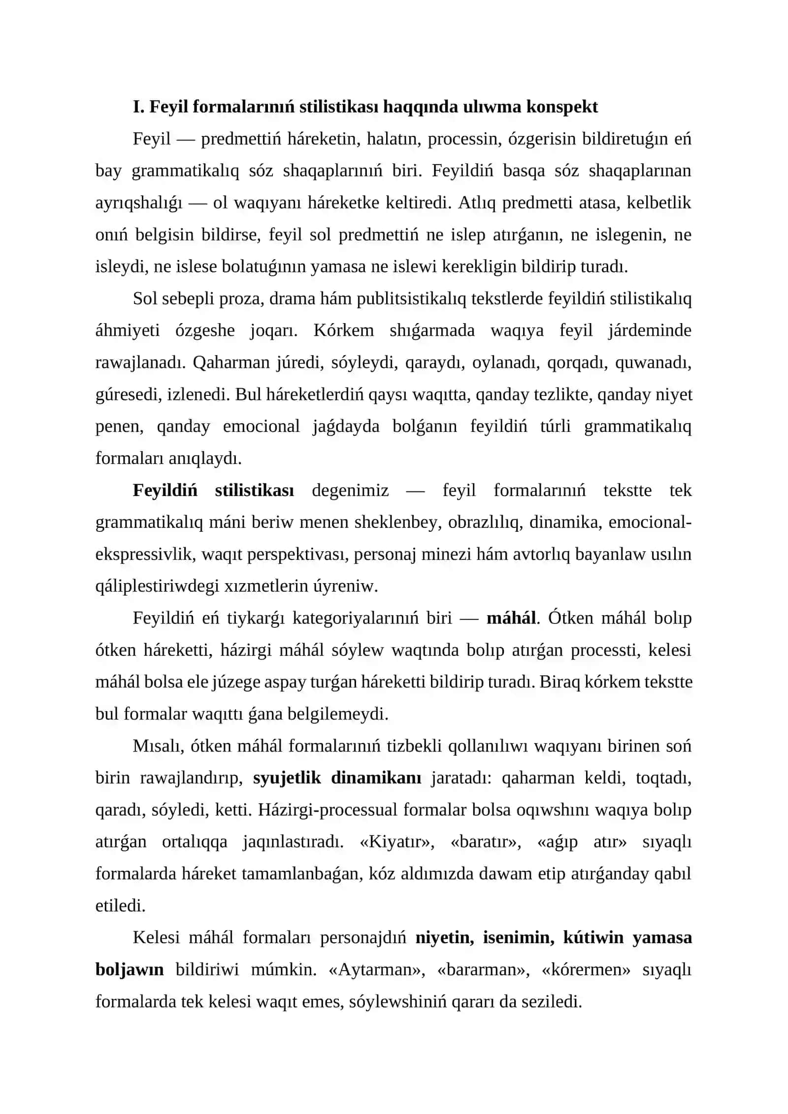 Kórkemlew quralları hám stilistika 3