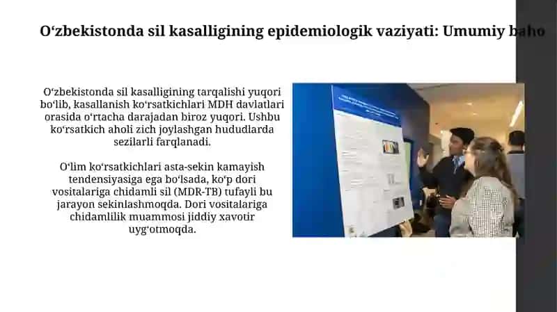 O‘zbekistonda tuberkulyozga qarshi kurashishning milliy dasturi. Epidemiologik vaziyatni baholash 3