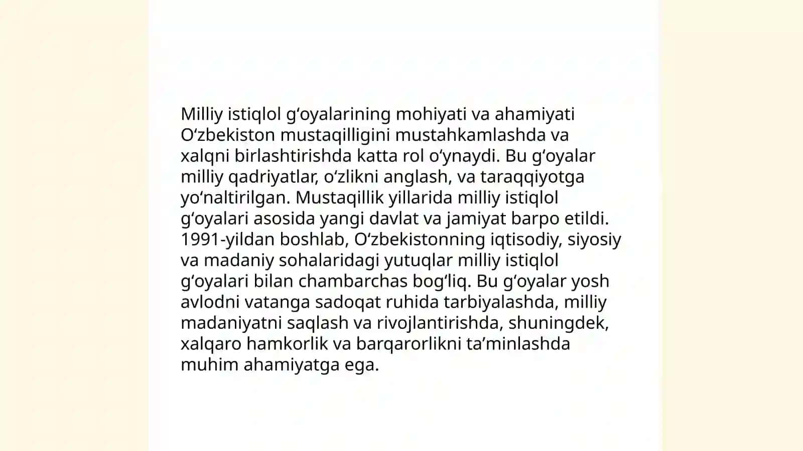 Milliy istiqlol gʻoyalarining mohiyati va ahamiyati 3