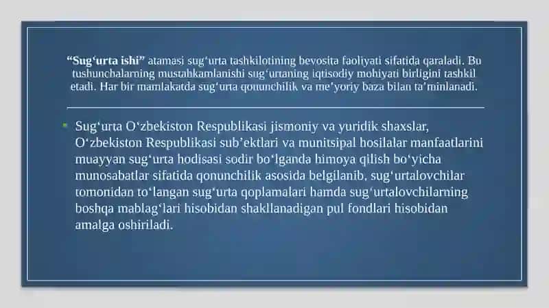 Sug’urtalashning iqtisodiy mohiyati va funksiyalari. Risk va ularning sug’urtadagi o’rni 3